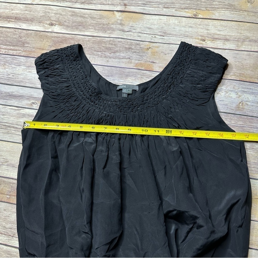 Vince Black Silk Sleeveless Mini Shift Dress Lined XS Bergdorf Goodman - Picture 9 of 10